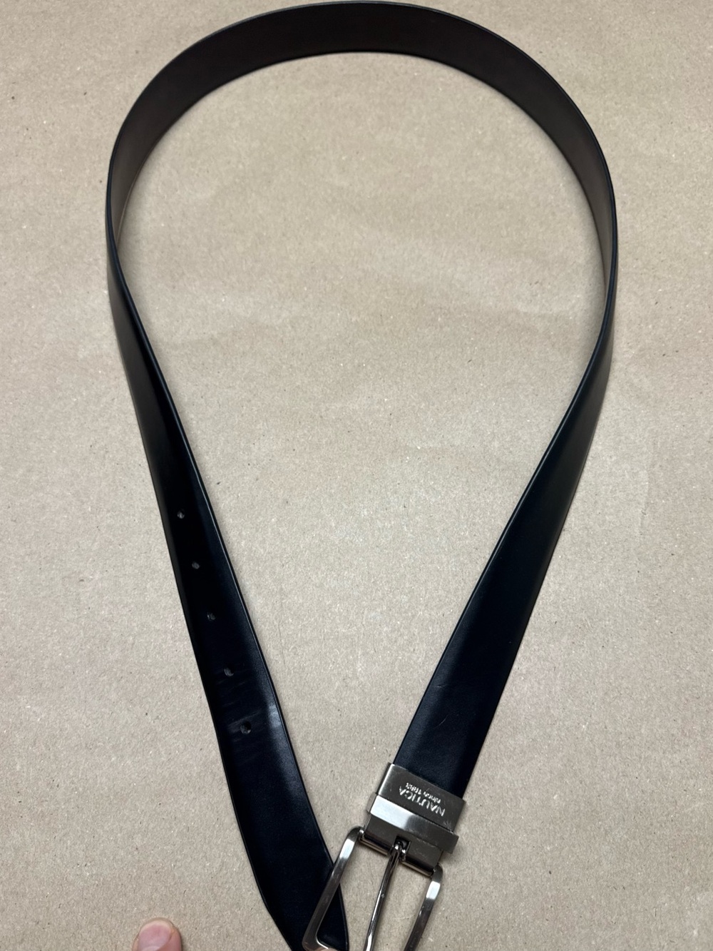 Kenneth Cole Reaction Black Belt with Silver Buckle
